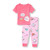 Toddler Girl's Cereal and Milk Cute Pink Pajama Pants Set | Little Dreamers Pajamas