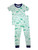 Toddler Boy's Prehistoric Dinosaur Green Dino Sketch Print Cotton Pajama Set