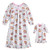 Paw Patrol Skye and Marshall Toddler Girls' Flannel Nightgown and Doll Gown Set