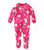 Toddler Girl's Pink Winter Snowflake and Snowman Fleece Pajama Sleeper, Size 3T