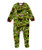 Toddler Boy's Green Camping Forest Animal Print Fleece Footed Pajama Sleeper