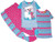 Girl's 4-Piece Cute Puppy Dog Cotton Pajama Set, Size 7