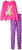 Girl's Pink Bunny, Milk and Cookies Pajama Set, Size 4