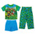 Paw Pup Jungle Boys Pajama Set Shorts Shirt and Pants 3 Piece, Size 4T