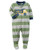 Carter's Toddler Boy's Fleece Striped Dump Truck Footed Pajama Sleeper