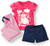 Carter's Girls Toddler 3-Piece Kitty Cat Pants, Shorts Pajama , PJ Set