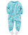 Toddler Girl's Winter Blue Christmas Holiday Snowman Fleece Pajama Sleeper