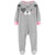 Toddler Girl's Puppy Dog Face Gray Fleece Blanket Pajama Sleeper