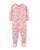 Girls Toddler Pink Unicorn, Rainbow, Heart Print Footed Polyester Pajama Sleeper