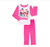 Trolls Poppy, Barb and Branch Sing It Loud Pink Flannel Pajama Set