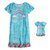 Girl's Polyester Always Dreaming Rainbow Nightgown with Doll Gown, Size 7/8