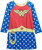 Wonder Woman Girl's Costume Pajama Nightgown with Cape, Size Small 6/6X | Little Dreamers Pajamas