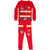 Toddler and Big Boy's Fireman Costume Themed 4-Piece Cotton Pajama Set