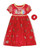 Disney Princess Christmas Holiday Red Satin, Tulle and Golden Foil Nightgown, Gown | Little Dreamers Pajamas