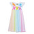 Toddler Girl's Peep Bunnies Rainbow Easter Nightgown, Gown | Little Dreamers Pajamas