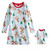 Girl's Rudolph and Clarice Print Fleece Nightgown w/Doll Gown | Little Dreamers Pajamas