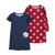 Carter's Girl's Owl and Flowers Red, Navy Nightgown, Gown Set | Little Dreamers Pajamas
