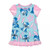 Disney Stitch Toddler Girl's Satinet and Tulle Aqua Blue, Pink Nightgown