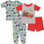Disney Monsters Inc. and Cars Toddler Boy's 4-Piece Character Pajama Set | Little Dreamers Pajamas