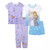 Disney Frozen Anna And Elsa Sisters Girl's 4-Piece Character Pajama Set | Little Dreamers Pajamas