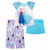 Disney Frozen Anna and Elsa Sisterly Love Girl's 3-Piece Satinet Pajama Set | Little Dreamers Pajamas