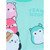 Squishmallows Girl's Cam, Winston, Fifi and Patty Characters Teal Pajama Set