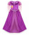 Disney Tangled Rapunzel Girl's Deluxe Dress-Up Nightgown, Satinet and Tulle Gown, Size 7/8