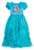Disney Little Mermaid Ariel Girl's Fancy Dress-Up Ruffled Satinet Nightgown Gown | Little Dreamers Pajamas