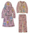 Disney Princess Character Girl's Plush Pink Hooded Fleece Robe and Pajama Set