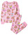 Toddler Girl's Gingerbread and Christmas Candies Holiday Cotton Pink Pajama Set