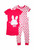 Toddler Girl's 4-Piece Bunny Spring Floral Polka Dot Pajama Shorts, Pants Set | Little Dreamers Pajamas