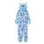 Girl's Lilo and Stitch Blue Character Print Hooded Fleece Pajama Sleeper | Little Dreamers Pajamas