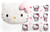 Hello Kitty Girl's White Soft Plush Character Pillows, Set of 2, Large 18"