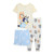 Bluey and Bingo Toddler Girl's Spring Flowers 3-Piece Soft Character Pajama Set | Little Dreamers Pajamas