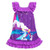 Disney Frozen Anna, Elsa and Olaf Flutter Sleeve Purple Tiered Nightgown