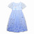 Frozen Elsa Toddler Girl's Light Blue Sparkle Snowflake Satinet Nightgown, Gown | Little Dreamers Pajamas