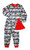 Jack Skellington Boy's Girl's Christmas Print Soft Pajama Set with Santa Hat
