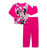 Minnie Mouse Toddler Girl's Pink Bows Long-Sleeved Soft Two-Piece Pajama Set