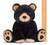 Bearington Collection Soft Plush Woody the Black Bear, 10 1/2" Stuffed Animal Bearington Collection Soft Plush Woody the Black Bear, 10 1/2" Stuffed Animal