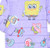 Spongebob Squarepants Girl's Purple Character Print Soft Long-Sleeved Pajama Set