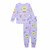 Spongebob Squarepants Girl's Purple Character Print Soft Long-Sleeved Pajama Set