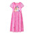 Bluey and Bingo Girl's Pink Satinet and Tulle Character Nightgown, Size S 6/6X