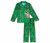 Minecraft Boy's Creeper, Zombie, Skeleton Mob Flannel Coat Pajama Set, Size 6/7
