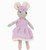 Levlovs Violet Mouse in Linen Purple Check Dress with Keepsake Box and Bedding