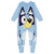 Bluey Toddler Kids Blue Costume Style Soft Fleece Footed Pajama Sleeper