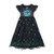 Wicked Elphaba Witch Girls Satinet and Tulle Black and Green Nightgown