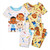 Cocomelon JJ, Cody and Nina Boy's 4-Piece Cotton Character Pajama Set, Size 4T