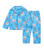 Bluey and Bingo Toddler Boy's Christmas Blue Print Flannel Coat Pajama Set