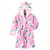 Toddler Girl's Pink Unicorn Print Soft Fleece Hooded Bathrobe, Robe