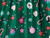 Girl's Christmas Soft Green Ornament Print Nightgown and Doll Gown, Size 7/8